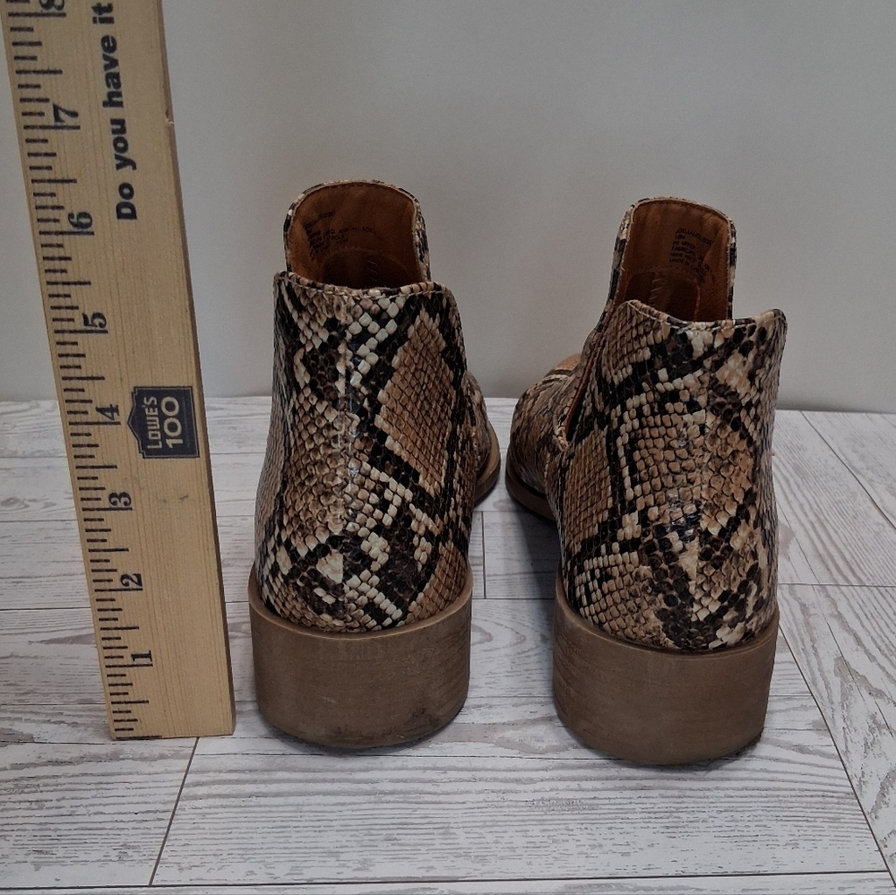 Steve Madden Brown Snake Print Joella Pointed Toe Women's Ankle Booties Size 10 - Picture 3 of 10